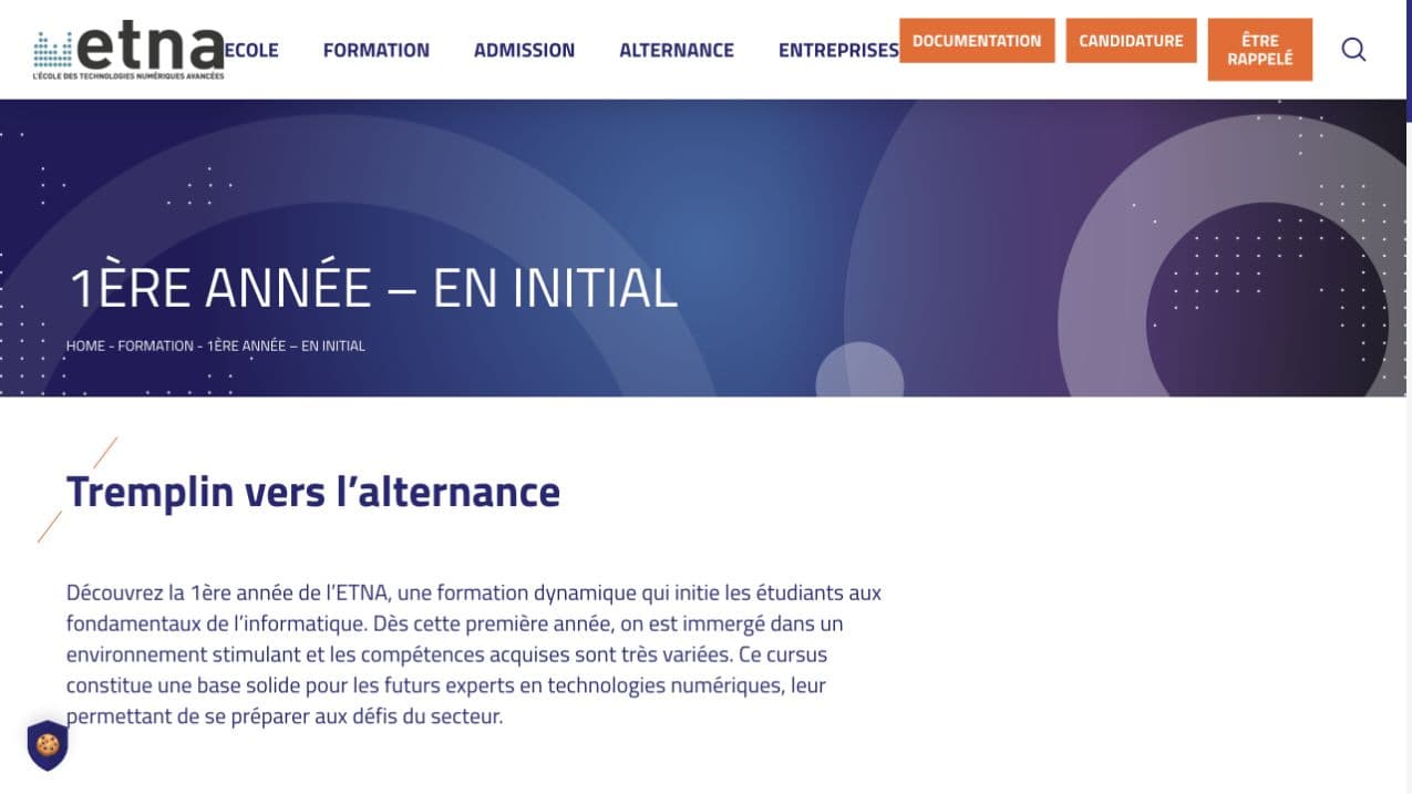 Présentation des formations de l’Etna